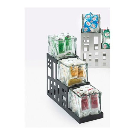 Cal-Mil Cal-Mil Squared 3 Step Jar Display 4"W x 12"D x 7-1/4"H Black 1604-13